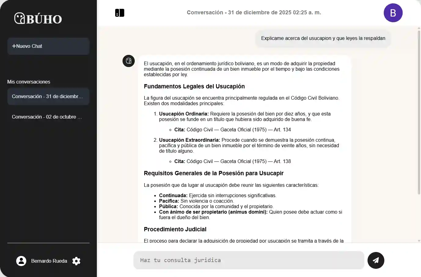 Buho App interface preview