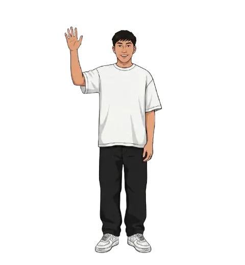 Bernardo waving hello